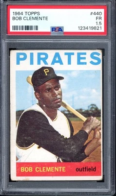 Винтажная бейсбольная карточка 1964 Topps No440 Roberto Clemente PSA 1.5 HOF (9821) - Изображение 1 из 2