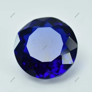 14.90 Ct Lab-Created Purple Tanzanite ROUND Cut Certified Rare Loose Gemstone - Picture 1 of 4