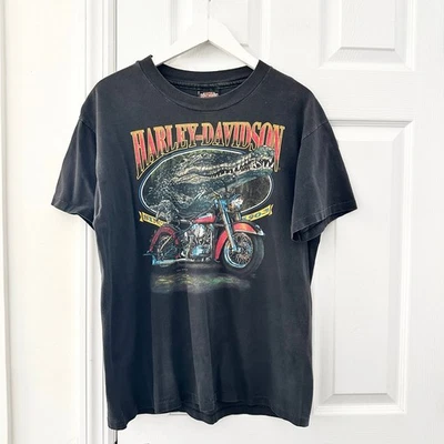 Harley Davidson Vtg 1993 RK Stratman Alligator Chosa's Mesa Arizona Tee Large - Image 1 of 4