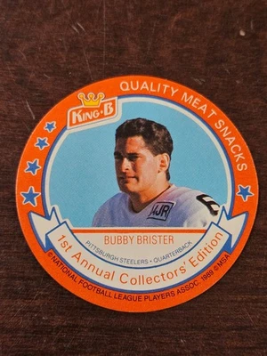 1989 King B Football Disc BUBBY BRISTER  NM - Image 1 of 2