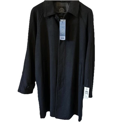 J.M. Haggar Men’s Top Coat Black Dress Coat Medium - Image 1 of 4
