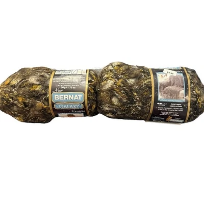 Lot of 2 Bernat Galaxy Nouveau Moon Super Bulky 6 Browns Neutrals New Mohair - Image 1 of 4