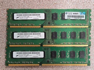 12GB Micron 3x4GB 2RX8 PC3-10600U-9-11-B1 - Picture 1 of 1