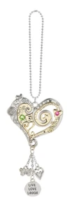 Auto Charm - HERZ Zink & Eisen - Silber & Gold - 9"L - Bild 1 von 1