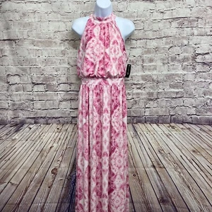 International Concepts Maxi Dress Womens Medium Pink White Tie Dye Sleeveless - Picture 1 of 11