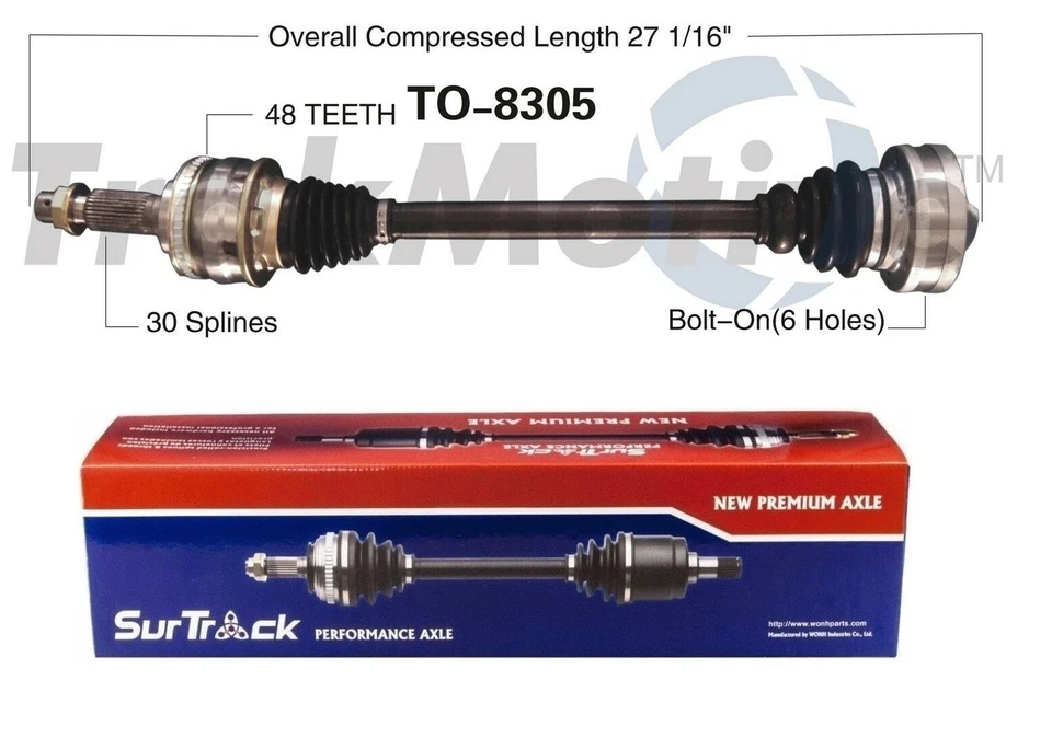 For Lexus IS300 2001-2005 Rear Passenger Right CV Axle Shaft SurTrack TO-8305 - Image 1 of 1