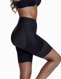 MIRACLESUIT Rear Lift Waistline Control Thigh Slimmer Shorts Black Womens Sz S - Picture 1 of 4