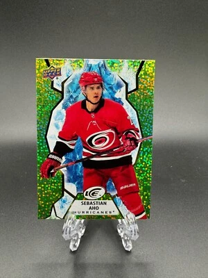 Sebastian Aho #71 - 2021-22 Upper Deck Ice NHL Card - Green Parallel - Image 1 of 2