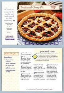 Traditional Cherry PIe #1 Desserts - Grandma's Kitchen Recipe Card - Picture 1 of 1