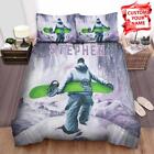 Snowboarding Man Back View Quilt Duvet Cover Set Pillowcase Soft Bedroom Decor