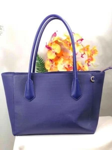 DAGNE DOVER Signature Legend Purple Coated Canvas Large Laptop Tote Bag - Picture 1 of 7