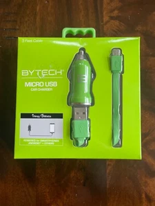 Bytech Micro USB Car Charger Android + Others 3 feet - Picture 1 of 2