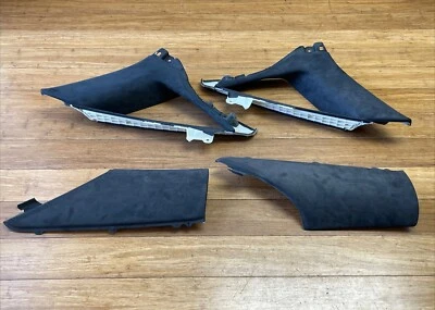 2019-2021 Audi A8 S8 Left & Right Pillar Quarter Glass Trim Alcantara OEM - Image 1 of 4