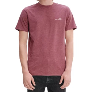 A.P.C. L1844 Mens Bordeaux Chine Logo Graphic Tee Size S - Picture 1 of 3