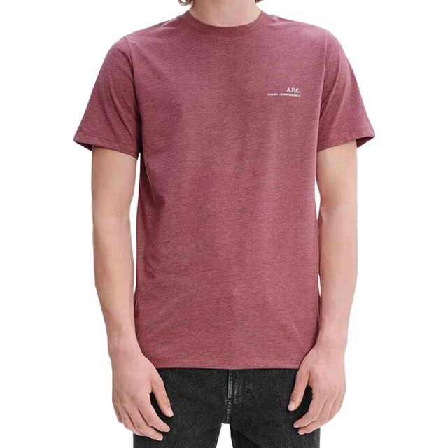 A.P.C. L1844 Mens Bordeaux Chine Logo Graphic Tee Size S - Image 1 of 3