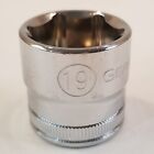 GearWrench 19mm 6 Point 3/8" Drive Shallow Polished Chrome Socket 80387        k