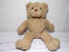 Vintage 1997 Retired Build A Bear Curly Teddy Bear 14" Tan Faux Leather Paws