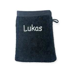 Wachlappen mit Namen bestickt in vielen Farben Frottee Waschhandschuh Wunschname - Bild 1 von 14