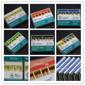 200 Pcs Dental Material Gutta Percha Point #15-40 Absorbent Paper Points Sterile - Picture 1 of 25