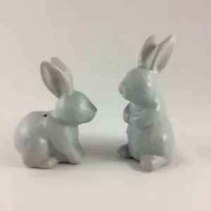 Threshold Blue Ceramic Stoneware Bunny Salt & Pepper Shaker Set Easter Rabbit - Picture 1 of 7
