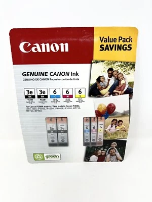 New Genuine Canon BCI-3E/BCI-6 Photo Paper Combo Pack Ink Cartridges - Image 1 of 4