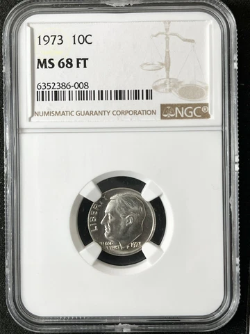 1973 10C FB Roosevelt Ten Cent NGC MS68FT     6352386-008 Cover