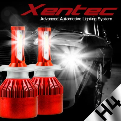 KIT de faros LED CREE 488W 48800LM H4 HB2 9003 haz alto/bajo 6000K bombillas blancas Foto 1 de 4