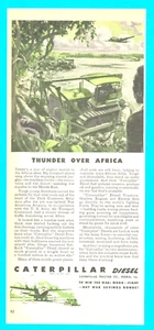 CATERPILLAR Diesel Tractors trucks war construction 1943 PRINT AD WWII bulldozer - Picture 1 of 3