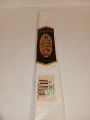 MCG Textiles 11-Count Cross Stitch Aida Cloth Fabric 15x18 White - Image 1 of 3