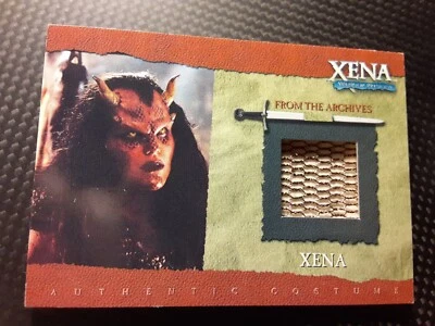 2003 Xena Season 6 Lucy Lawless as Demon Xena Costume Card R5 Gold Mesh VARIANT - Image 1 of 2
