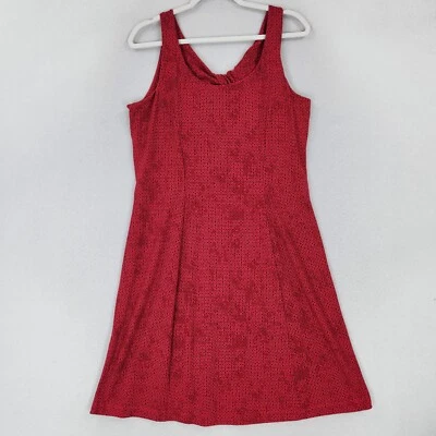 Vestido Eddie Bauer para mujer grande rosa línea A espalda torcida sin mangas informal al aire libre Foto 1 de 4