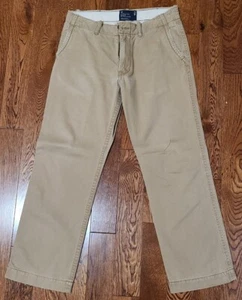 American Eagle Chino Pants Men's Size 33x32 Khaki Beige Original Straight Casual - Picture 1 of 3