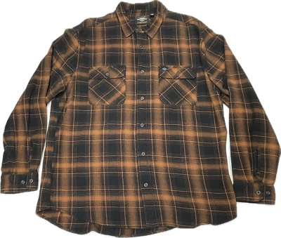 Harley-Davidson Vintage Long Sleeve Plaid Shirt Burnt Orange/Black Men's Size XL - Image 1 of 4