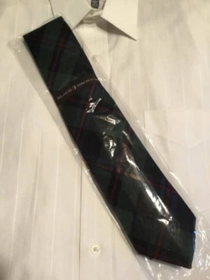 Black Brown 100% Cotton Men's Tie - Image 1 of 4