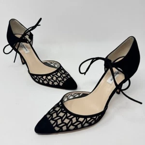 New LK Bennett Black Suede Fauna Pumps Size 40 - Picture 1 of 9
