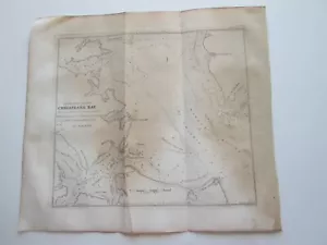 Carta de BLUNT 1847 "ENTRADA A LA BAHÍA DE CHESAPEAKE". 8-1/4" AMPLIO por 7-1/4" ALTO - Imagen 1 de 4