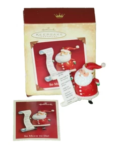 Hallmark Keepsake Ornament So Much To Do Santa Christmas List 2004 FREE SHIP - Picture 1 of 5