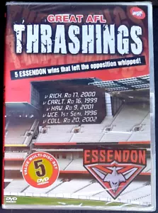 AFL: ESSENDON BOMBERS FC, GREAT AFL THRASHINGS / 5 DISC DVD SET - NEW & SEALED. - Picture 1 of 6