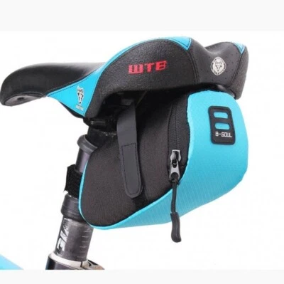 Support de sacoche de selle de vélo fixation étanche en bleu - Photo 1/4