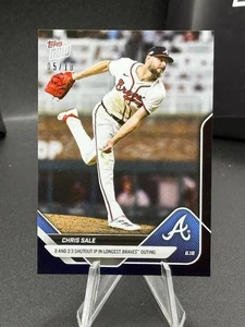 2025 Topps Now #315 Chris Sale Atlanta Braves Black Foil Parallel /10 - Picture 1 of 4