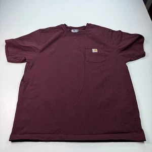 Carhartt Hemd Herren Extra Large XL Maroon Crew Neck Pocket Loose Fit - Bild 1 von 7