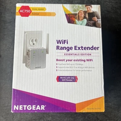Netgear AC750 WiFi Wall Plug Range Extender EX3700 New In Box I07 - Image 1 of 3