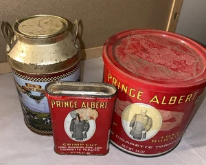 Vintsge Prince Albert Tobacco Tin Lot Of Collectable Cans (3x) - Picture 1 of 7