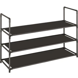 3-Tier Stackable Shoe Rack, Sturdy & Durable Long Shoe Shelf Storage Organize... - Picture 1 of 6