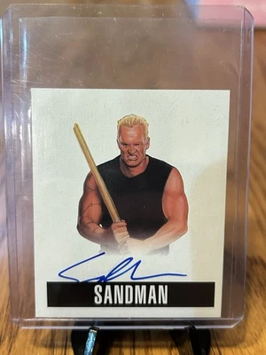 Tarjeta autógrafa Sandman Auto 2014 Leaf Originals lucha libre S3 ECW WWE Foto 1 de 2