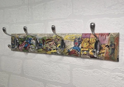 Marvel Comic Decorated Coat Hooks, Retro Unique Spiderman Iron-man The Hulk Thor - Image 1 of 4