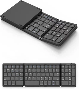 Wireless keyboard folding type iPad Bluetooth number pad equipped Thin Compatibl - Picture 1 of 7
