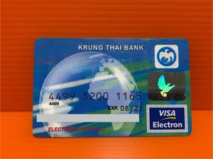 Siam888 Krung Thai Bank Thailand Visa ATM Credit Card Cash Card Expire Vintage - Picture 1 of 2