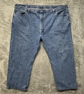Levis Mens 505 Straight Leg Jeans Medium Wash Blue Size 52x28 - Picture 1 of 9