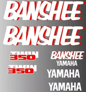 1989-90 Yamaha Banshee Reproduction Decal Graphics Kit Twin 350 Fender Tank - Picture 1 of 1